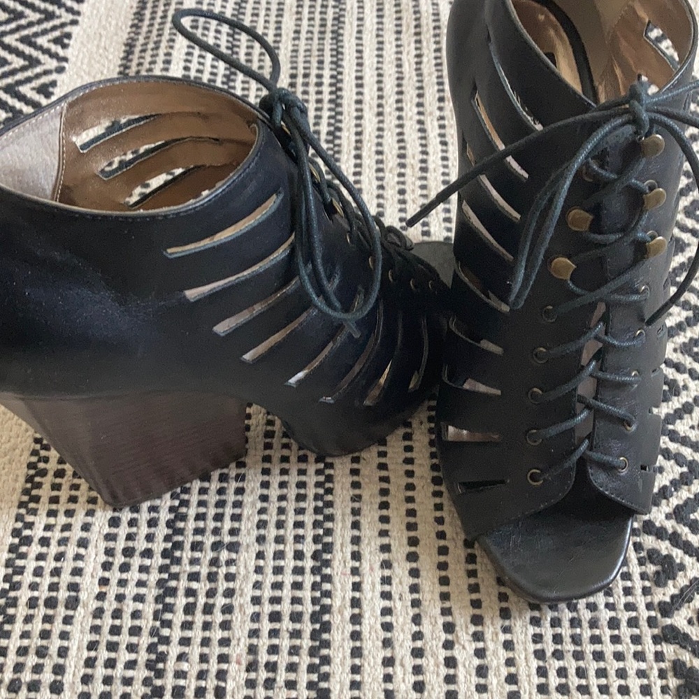 Leather Gladiator Booties - image 4